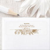 Elegante Graved Gold Christmas Floral (Insitu)