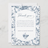 Elegante Gravur Dankeskarte (Vorderseite)