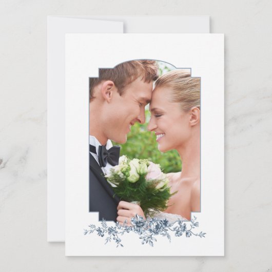 Elegante Gravur Dankeskarte (Rückseite)