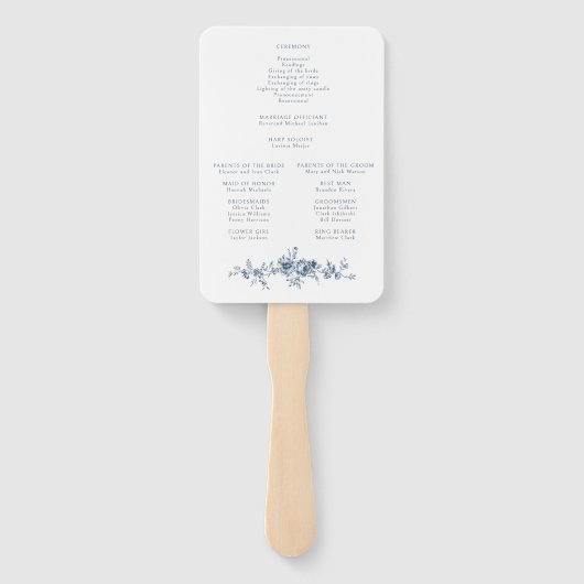 Elegante Gravur Fächer (Rückseite)