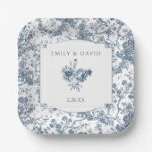 Elegante Gravur Pappteller (Vorderseite)