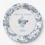 Elegante Gravur Pappteller (Vorderseite)