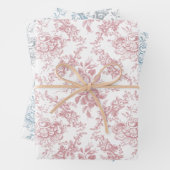 Elegante Gravur Pastel Floral Toile Geschenkpapier Set (Beispiel)