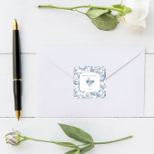 Elegante Gravur Quadratischer Aufkleber