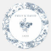 Elegante Gravur Runder Aufkleber (Vorderseite)