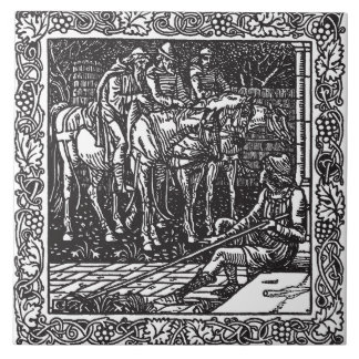 Elegante Gray Black Neoklassische Antique Repro Fliese