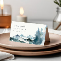 Elegante Gray Blush Blue Mountains Pine Wedding