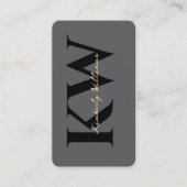 Elegante Gray Business Card - Individuelle Name & Visitenkarte (Vorderseite)