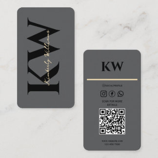 Elegante Gray Business Card - Individuelle Name &  Visitenkarte
