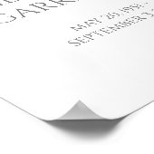 Elegante Gray Celebration of Life Foto Memorial Poster (Ecke)