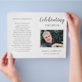 Elegante Gray Celebration of Life Memorial Program Flyer (Hand)