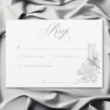 Elegante Gray Chinoiserie Natur & Vögel Hochzeit