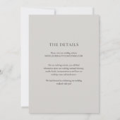 Elegante Gray Classic Wedding Save The Date (Rückseite)