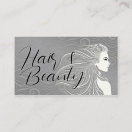 Elegante Gray Curves Hair & Beauty Salon Karte