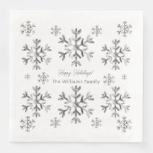 Elegante Gray Imitate Silver Snowflakes Weihnachte