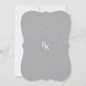 Elegante Gray Lace Wedding Announcements Card Einladung (Rückseite)