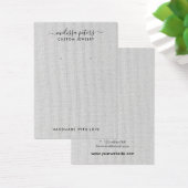 Elegante Gray Linen Jewelry Earring Display Card (Schreibtisch)