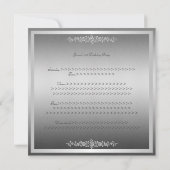 Elegante Gray Silver Rose Geburtstagsparty Einladung (Rückseite)