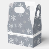 Elegante Gray Snowflakes Holidays Geschenkschachtel (Geöffnet)