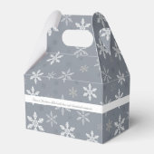 Elegante Gray Snowflakes Holidays Geschenkschachtel (Vorderseite)