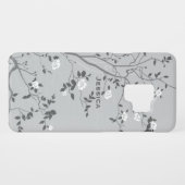 Elegante Gray Tree Blossom Personalisiert Case-Mate Samsung Galaxy Hülle (Rückseite (Horizontal))