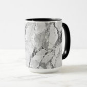 Elegante Gray Twilight Marble Fantasy Combo Tasse (VorderseiteRechts)