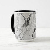 Elegante Gray Twilight Marble Fantasy Combo Tasse (Vorderseite Links)