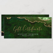 Elegante Green Agate Geschenkkarte (Vorne/Hinten)