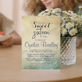 Elegante Green Beige 16 . Geburtstag Geburtstagspa Einladung