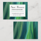 Elegante Green Beruflich Business Card Visitenkarte (Vorne/Hinten)