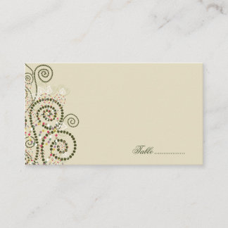 Elegante Green Boho Spirals Hochzeiten Platzkarten