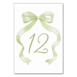 Elegante Green Bow-Tischnummer Tischnummer