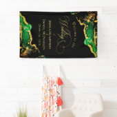 Elegante Green Bronze Gold Wedding Banner (Insitu)