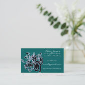Elegante Green Business Card Visitenkarte (Stehend Vorderseite)