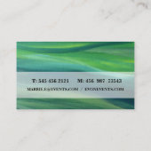 Elegante Green Business Card Visitenkarte (Rückseite)