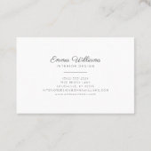 Elegante Green Business Card Visitenkarte (Rückseite)