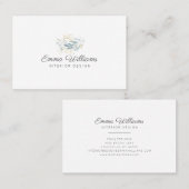 Elegante Green Business Card Visitenkarte (Vorne/Hinten)