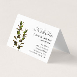 Elegante Green Business Card Visitenkarten