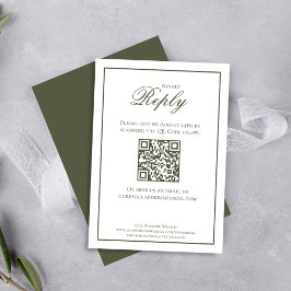Elegante Green Calligraphy UAWG RSVP Karte