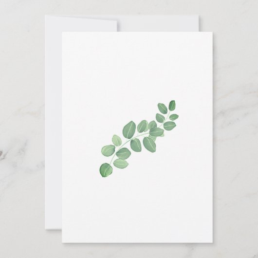 Elegante Green Eucalyptus Leafs Brautparty Cards Einladung (Rückseite)