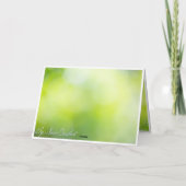 Elegante Green Floral Happy Birthday Card Karte (Rückseite)