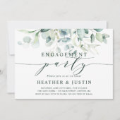 Elegante Green Foliage Engagement Party Einladung (Vorderseite)