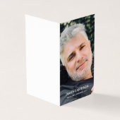 Elegante Green Funeral Prayer Card mit Foto (Vorderseite)