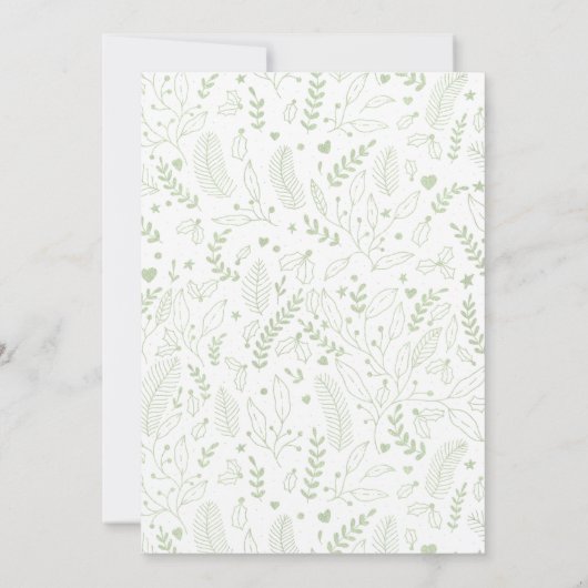 Elegante Green & Gold Ho Ho Ho Holiday Party Einladung (Rückseite)