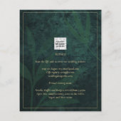 Elegante Green Gold Spanish BODA QR Code UAWG Flyer (Hinten)