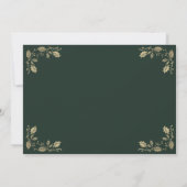 Elegante Green Holly Bells Weihnachtsfeier Einladung (Rückseite)