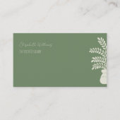 Elegante Green Interior Designer Business Cards Visitenkarte (Vorderseite)