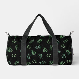 Elegante Green Leaf Muster Travel Duffle Bag