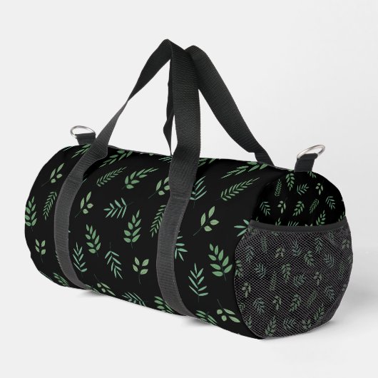 Elegante Green Leaf Muster Travel Duffle Bag (Rechte Ecke)