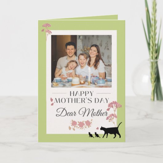 Elegante Green Mother's Day Card Karte (Vorderseite)
